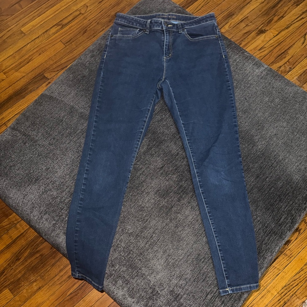 Michael Kors Izzy Skinny Jeans Dark Wash Size 8 Stretch - Picture 12 of 14
